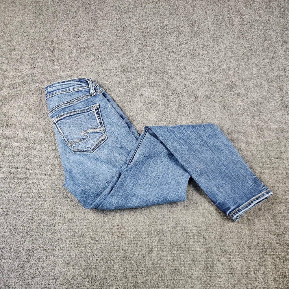 Silver Jeans Co Suki Skinny Jeans Medium Wash Blue Denim W25 L29‎ L93136ECF380